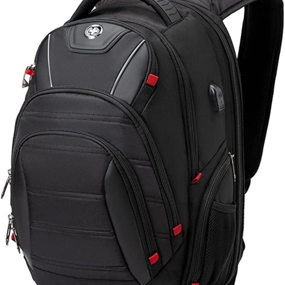 Backpack Swissdigital Design Circuit College Business Travel w/USB Charging